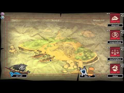 ‪Flash game: | Walkthrough | ‬Pirateer Ep. 1 - I wanted to be a pirate today :D