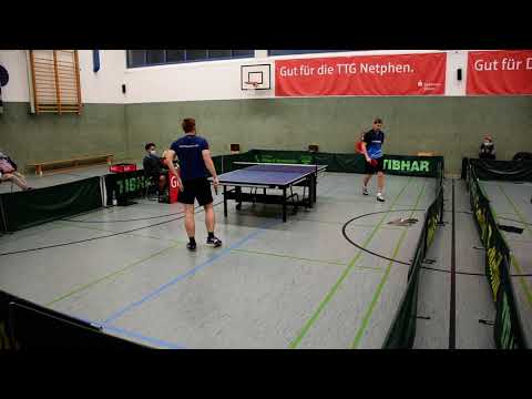 Kevin Eggers - Maximilian Schwerdt ( DJK spinfactory Köln ), 26.09.20: 11:4, 9:11, 5:11, 11:9, 11:3