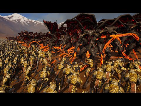 20,000x DWARF SHIELD BEARER VS 1000x DEMON LORD | EPIC FANTASY BATTLE SIMULATOR