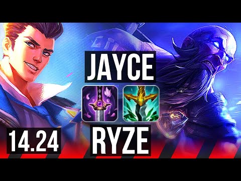 JAYCE vs RYZE (TOP) | 9 solo kills | KR Diamond | 14.24