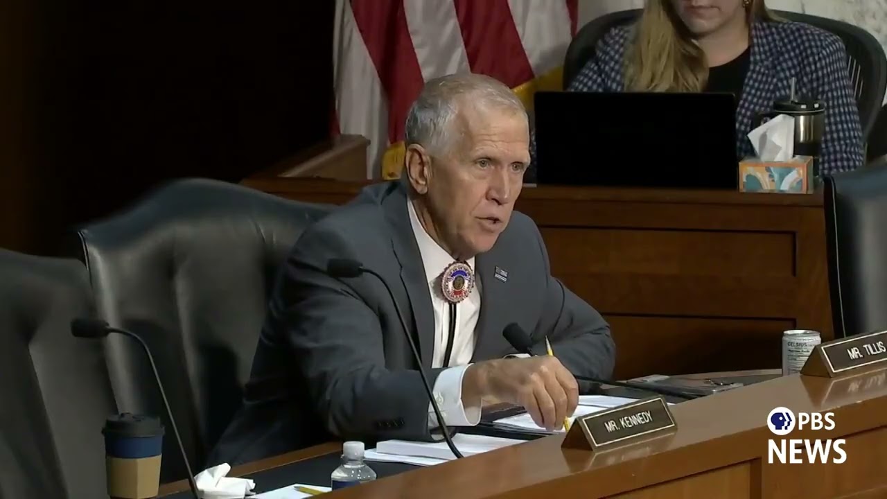Video: Tillis Conditions Blanche AG Confirmation on Meeting Epstein Survivors