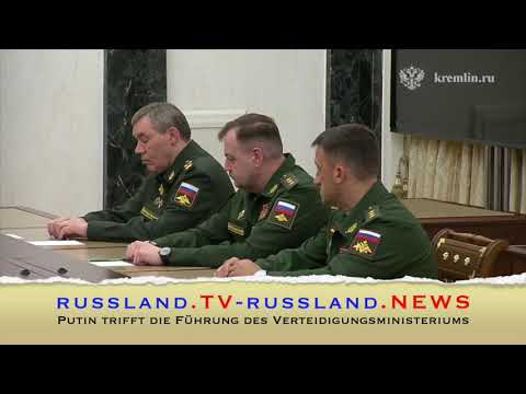 Putin trifft die Führung des Verteidigungsministeriums