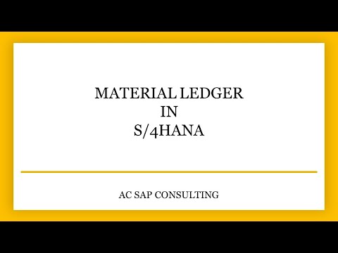Material Ledger introduction and configuration in S4HANA