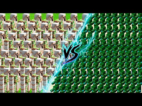 EnderyCraft - Golems Army vs All Minecraft Mobs | Minecraft Golems And Different Mobs Minecraft Mob Battle 1.19.3