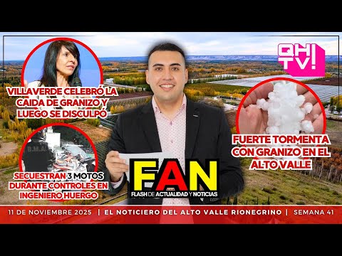 FUERTE TORMENTA con GRANIZO en el A.V / SECUESTRAN 3 MOTOS en ING. HUERGO | FAN 11/11 | QHtv!