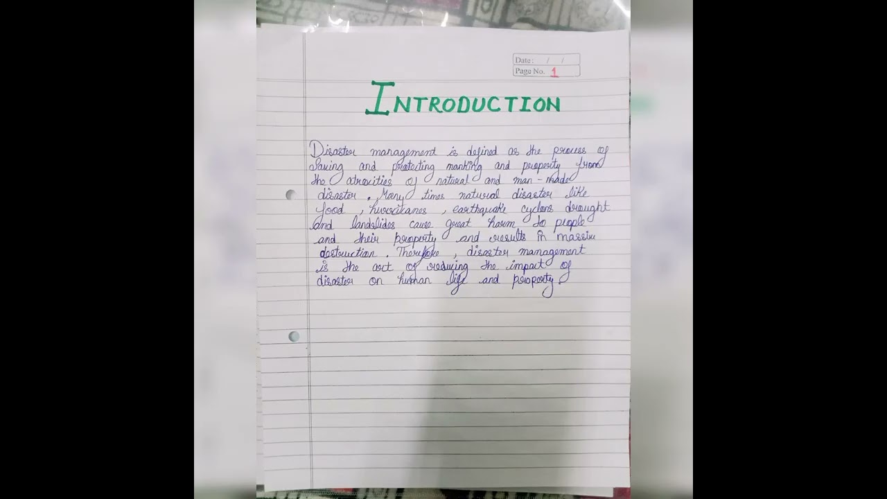 disaster management (project) class 8