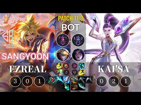 SRB Sangyoon Ezreal vs Kai'Sa Bot - KR Patch 11.3