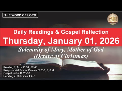 Today's Catholic Mass Readings and Gospel Reflection - Thursday, January 01, 2026 #thewordoflord