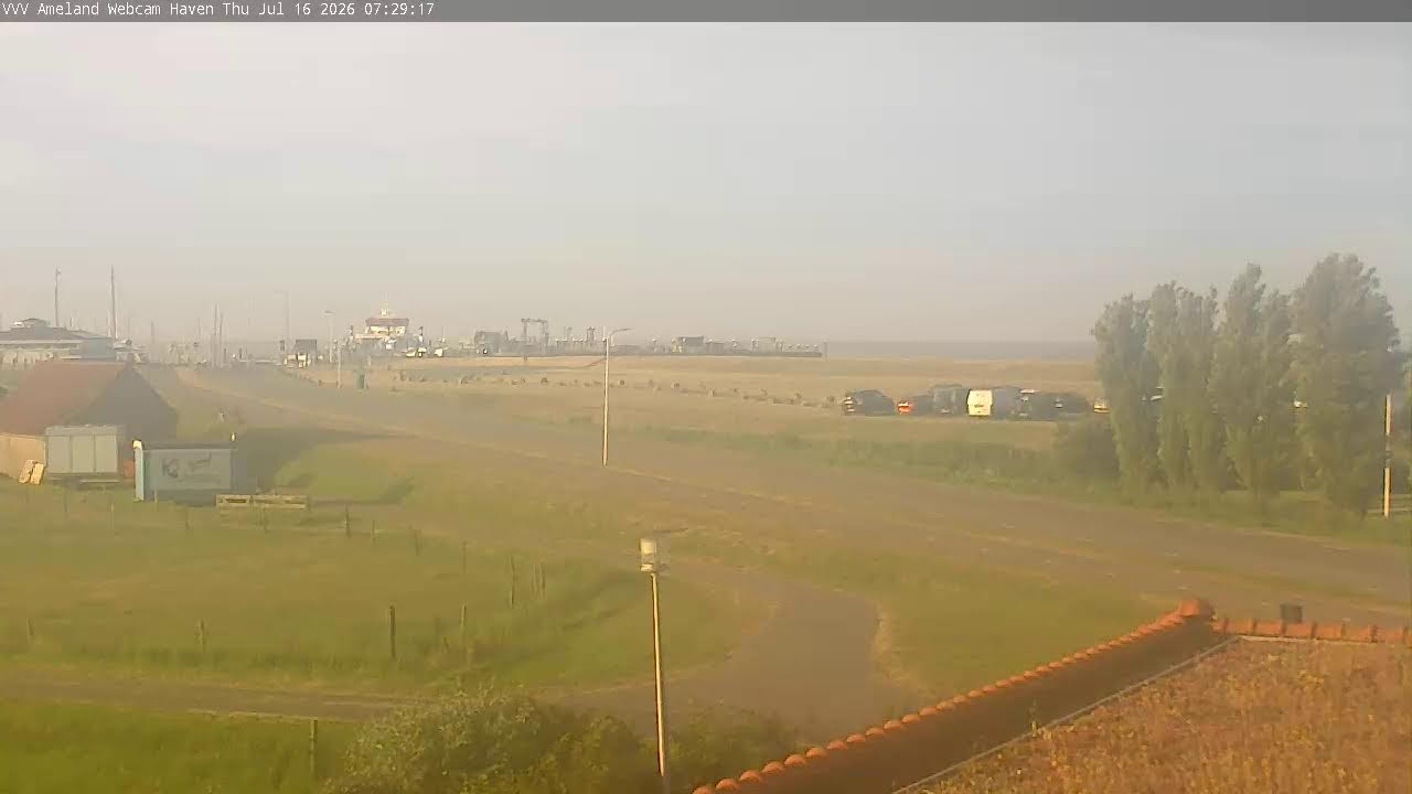 Live webcam view of Ameland Ferry Harbor Road