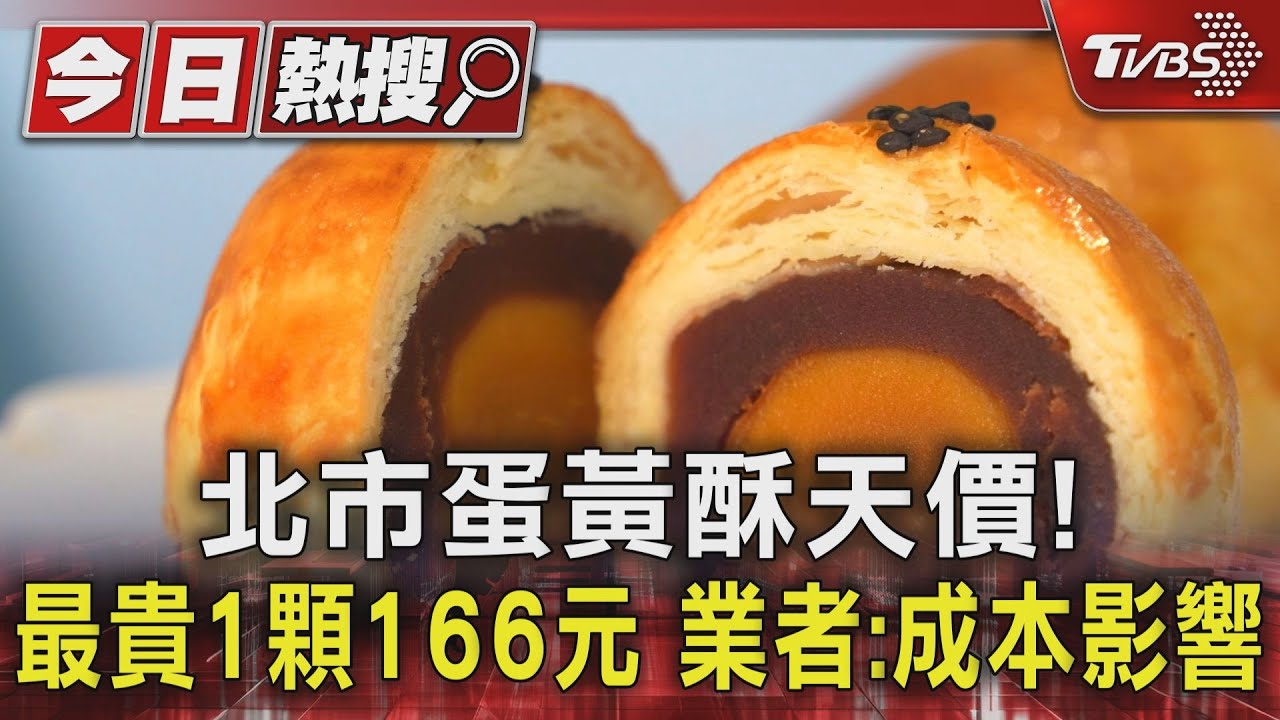 北市蛋黃酥天價！最貴1顆166元　業者：成本影響