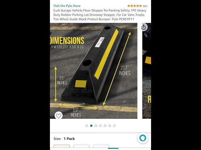 Vídeo relacionado con ZONETECH Heavy Duty Rubber Parking Guide - Premium Quality Durable Car Garage Wheel Stopper Professional Grade Park with Reflective Yellow Tape Curb
