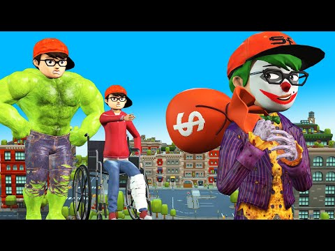 Good NickHulk Hero Protect Father vs Naughty Thief Nickjoker 4 - Scary Teacher 3D Funny Animation