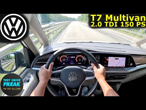 2025 VW Multivan T7 2.0 TDI (150 PS) TOPSPEED POV 🚐 Diesel Autobahn Run | No Speed Limit