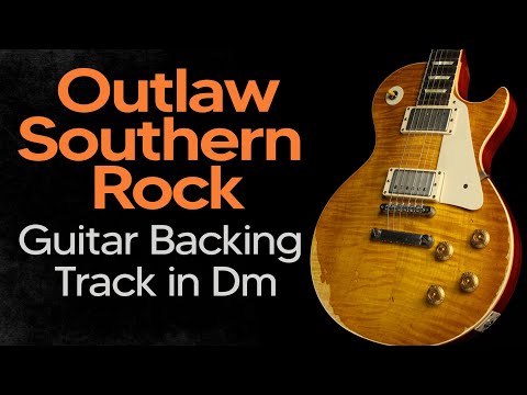 Outlaw Southern Rock Guitar Backing Track Jam in  Dm