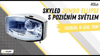 Dálkový světlomet Skyled Jumbo Ellipse BLACK modrý
