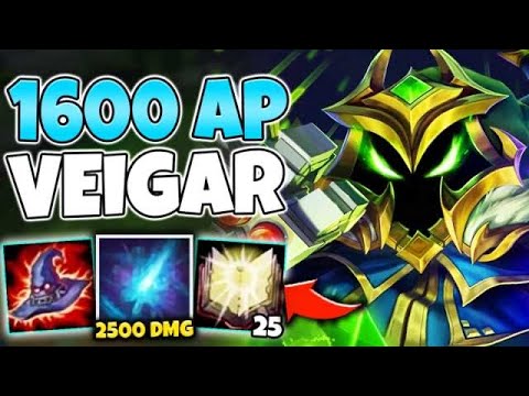 OMG! I HIT 1600 AP ON VEIGAR AND ALL MY ABILITIES ONE SHOT! - League of Legends