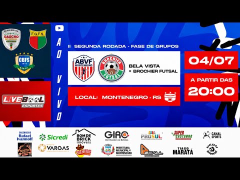 🔴 AO VIVO | Bela Vista Futsal x Brochier Futsal | Série Prata FGFS 2026 | 2ª Rodada (Jogo Atrasado)