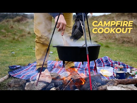 Wild camp and campfire Goulash | cast iron dutch oven