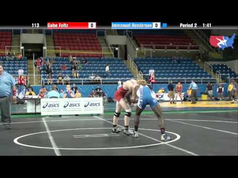 Fargo 2012 113 Round 2: Gabe Foltz (Minnesota) vs. Immanuel Henderson (Georgia)
