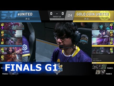 Gold Coin United vs eUnited Game 1 | Grand Finals S7 NA CS Summer 2017 | GCU vs EUN G1 1080p