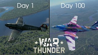 I played 100 DAYS of War Thunder and unlocked JETS
