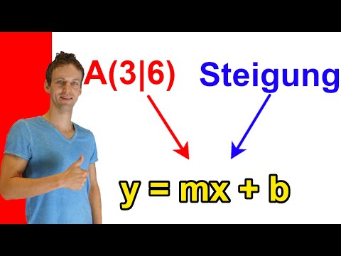 Funktionsgleichung bestimmen mit Punkt und Steigung, Lineare Funktion, mit Aufgabe mit Lösung