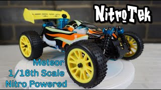 Meteor 1:16 Scale Nitro RC Buggy - Break-in & BASH!
