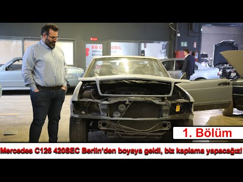 Mercedes C126 420SEC Berlin'den boyaya geldi, biz kaplama yapacağız!