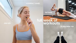 Realistic full week of workouts