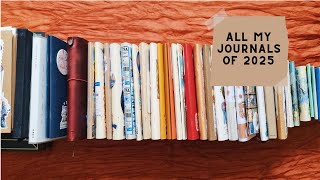 All my finished journals of 2025) I finished 37 journals?!
