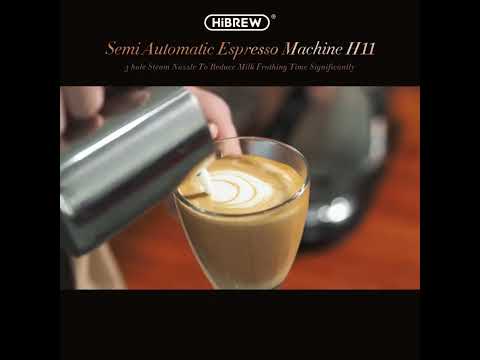 HiBREW Coffee Maker Cafetera 20 Bar Inox Semi Automatic Super Slim