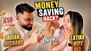 My Indian Husband Cuts My Hair ✂️🤯🇮🇳 Indian South America Couple 🇵🇾🇮🇳