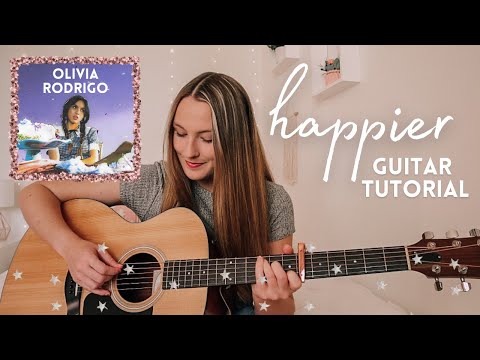 Olivia Rodrigo happier Guitar Tutorial // Beginner Guitar Tutorial // Nena Shelby