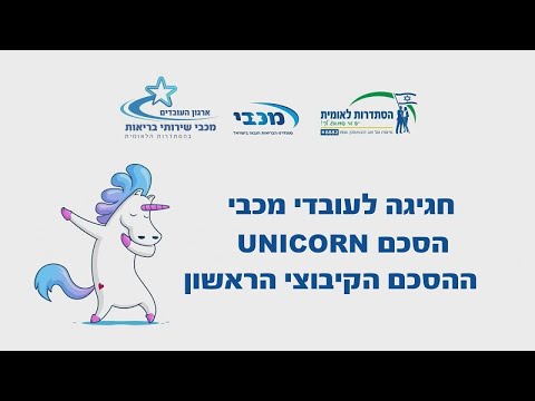 חגיגת הסכם UNICORN – הסכם קיבוצי ראשון לעובדי מכבי