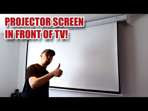 How to Install a Projector Screen (90" Motorised) with Brackets to Avoid a TV