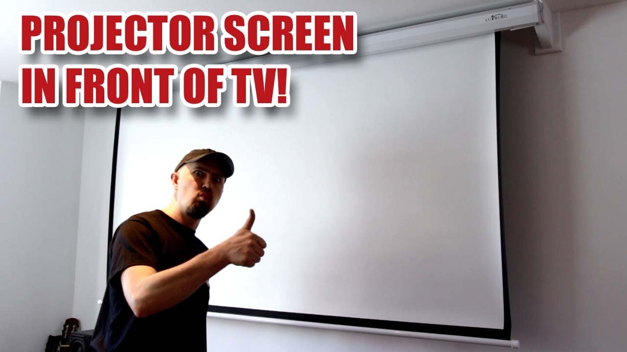 How to Install a Projector Screen (90" Motorised) with Brackets to Avoid a TV