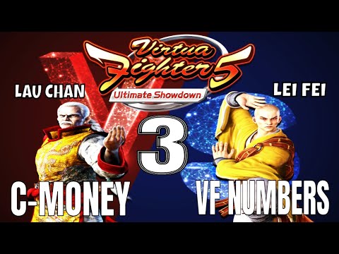 VF5US- C-MONEY VS VF NUMBERS 3! (Virtua Fighter 5: Ultimate Showdown)- Lau Chan VS Lei Fei Matches.