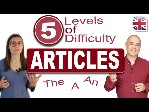 Articles in English - 5 Levels of Difficulty