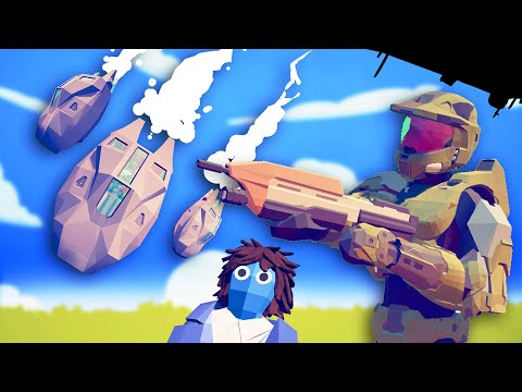 Master Chief & ODST Drop Pods in Totally Accurate Battle Simulator -TABS Halo Infinite Mod Gameplay