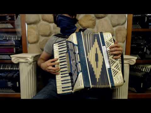 4231 - Blue Sparkle Italian Piano Accordion LMH 41 120 $799