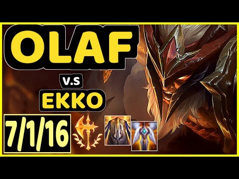 REVOLTA (OLAF) vs EKKO - 7/1/16 KDA JUNGLE CHALLENGER GAMEPLAY - BR