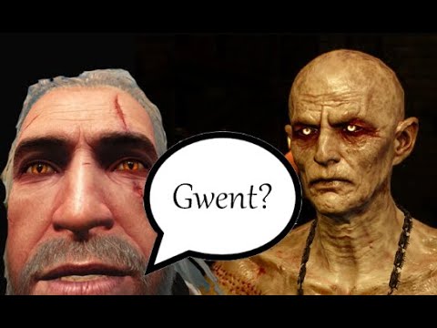 Geralt Tries Playing Gwent with Unseen Elder In Witcher 3