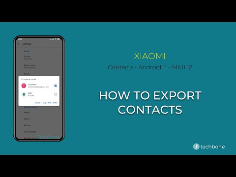 How to Export contacts - Xiaomi [Android 11 - MIUI 12]