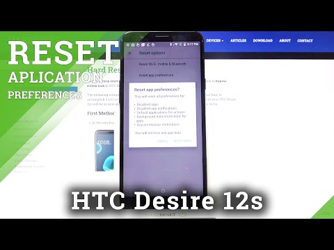 Reset App Preferences - HTC Desire 12s Programs Settings