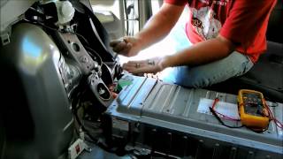 Toyota Prius battery removal and repair. replace hybrid check engine light
