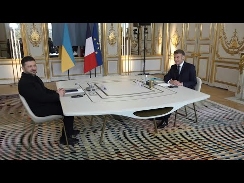 Macron and Zelensky hold talks at Elysee Palace | AFP