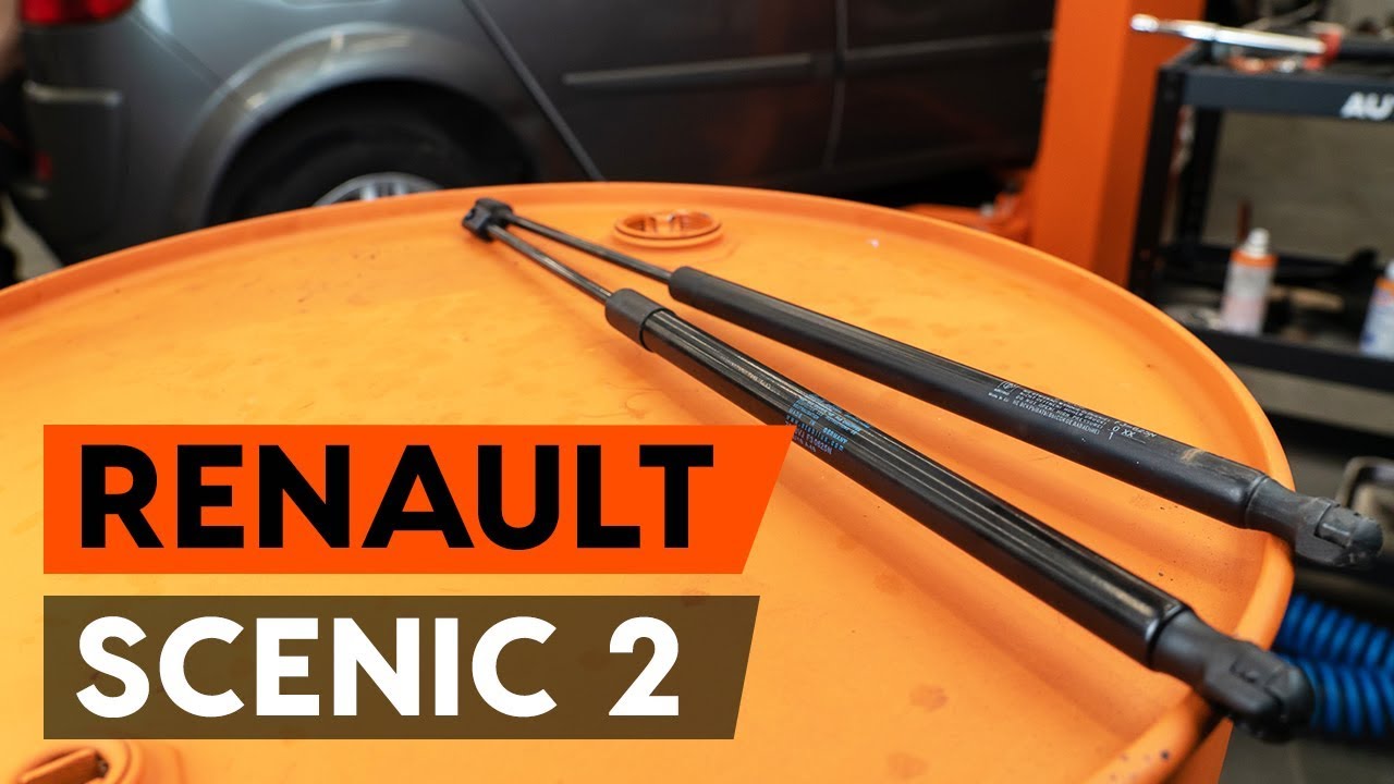 Kuinka vaihtaa takaluukun kaasujousi Renault Scenic 2-autoon – vaihto-ohje