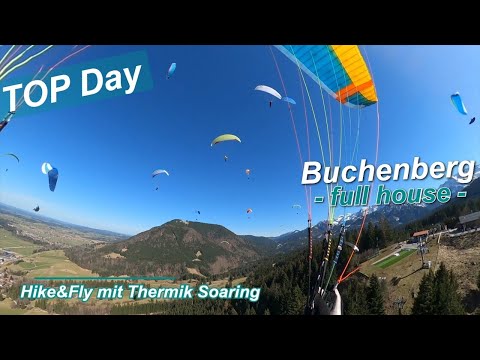 Full House am Buchenberg, Hike&Fly mit zickzack Thermik Soaring