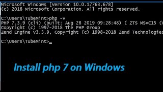 How to install php 7 on Windows 10