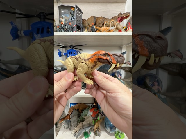 Vídeo relacionado con Figura de Dinosaurio Jurassic World Strike Attack Genyodectes con articulaciones móviles y función de Golpe único, Regalo de Juguete con Juego físico y Digital
